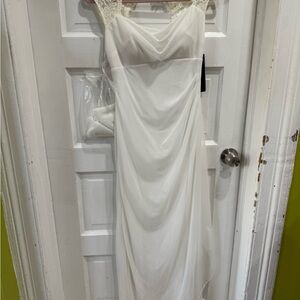 Elegant White Lace Gown